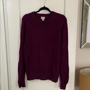 J. Crew Rich Purple Crewneck Sweater